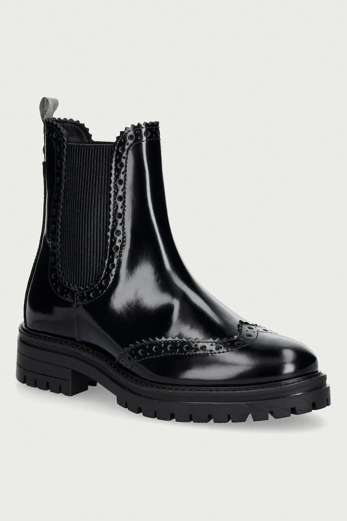 Botines Chelsea de cuero para mujer Barbour Fawne