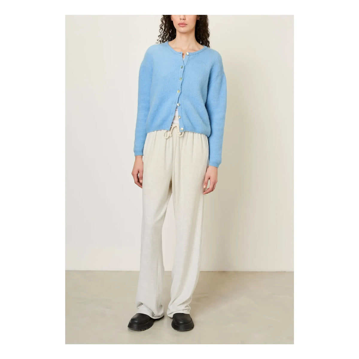 American Vintage - Chaleco Vitow de alpaca y lana | Azul claro