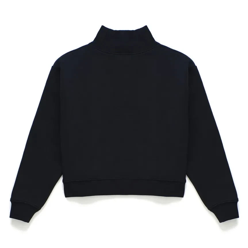 Maison Mangostan - Çiçek Desenli Boğazlı Sweatshirt | Siyah