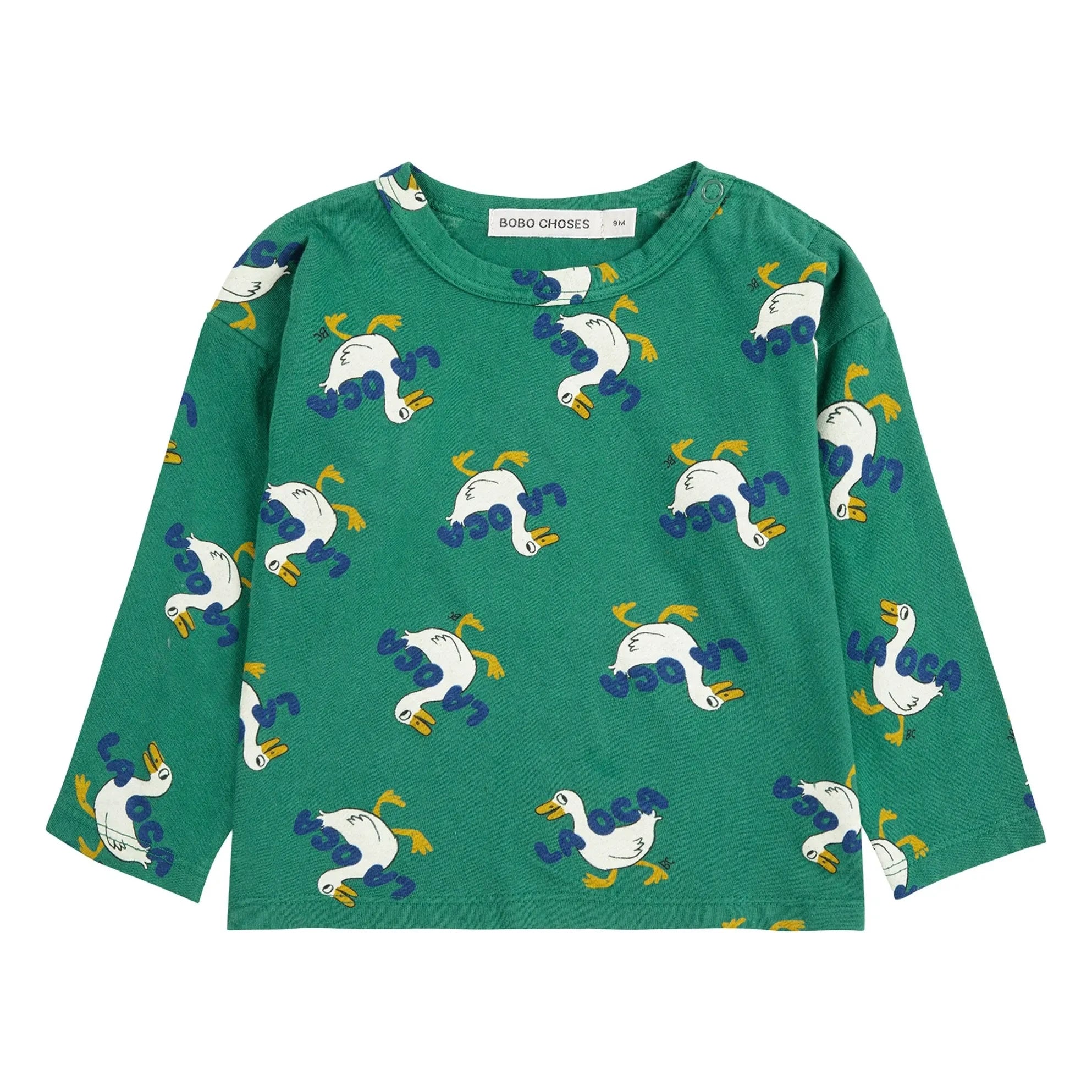 Bobo Choses - Camiseta patos de algodón orgánico | Verde