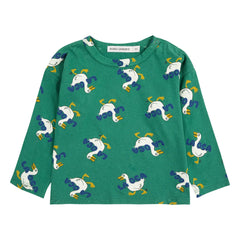 Bobo Choses - Camiseta patos de algodón orgánico | Verde