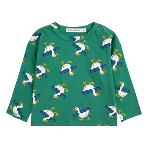 Bobo Choses - Camiseta patos de algodón orgánico | Verde