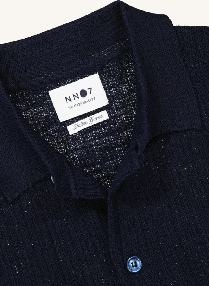 NN.07 - Polo de cuello tipo camisa Nolan 6577 | Azul marino