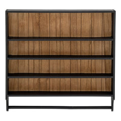 Bloomingville - Estante de pared de madera Loup | Negro