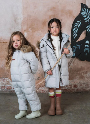 Töastie - Chaqueta Nublada con Capucha de Piel Sintética Impermeable Hecha de Fibras Recicladas | Blanc/Écru