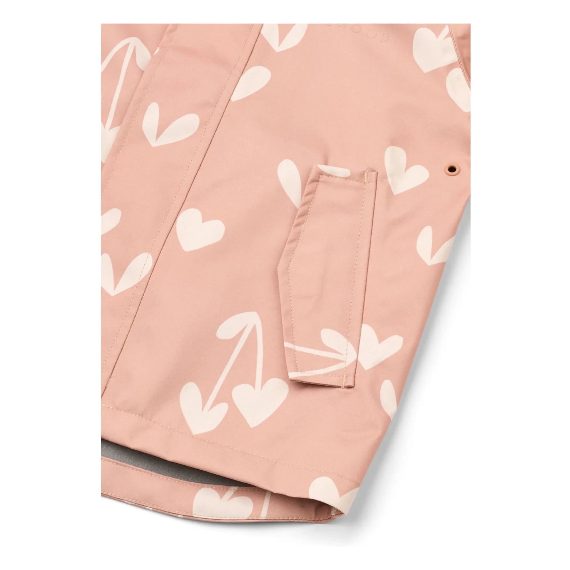 Liewood - Conjunto de lluvia de fibra reciclada Pedia Coeurs | Rosa suave