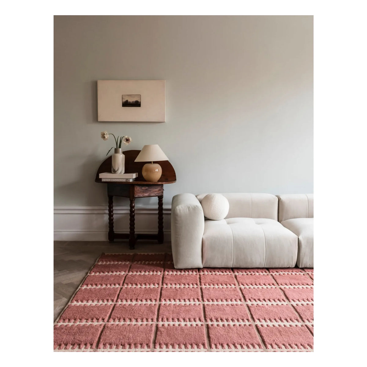 Layered - Alfombra de lana Lilly | Rosa