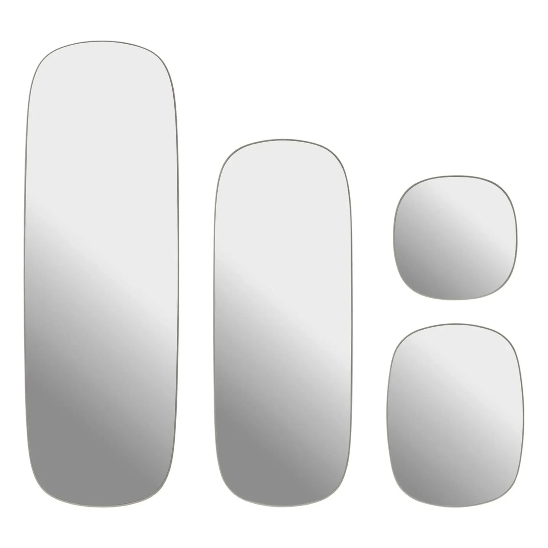 Muuto - Espejo de pared enmarcado 40x40 cm | Gris claro