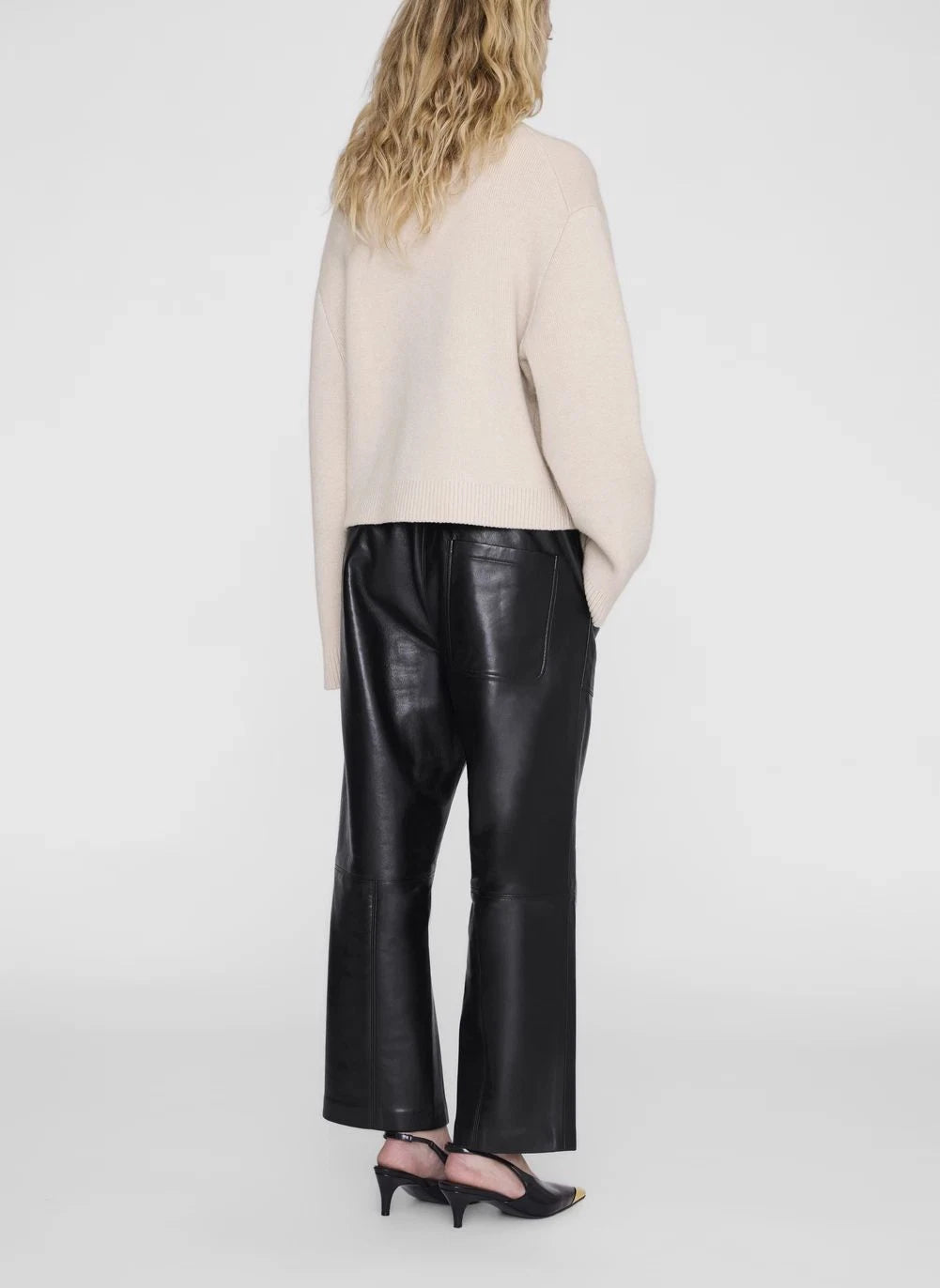 Anine Bing - Pantalones de Cuero Billy | Negro