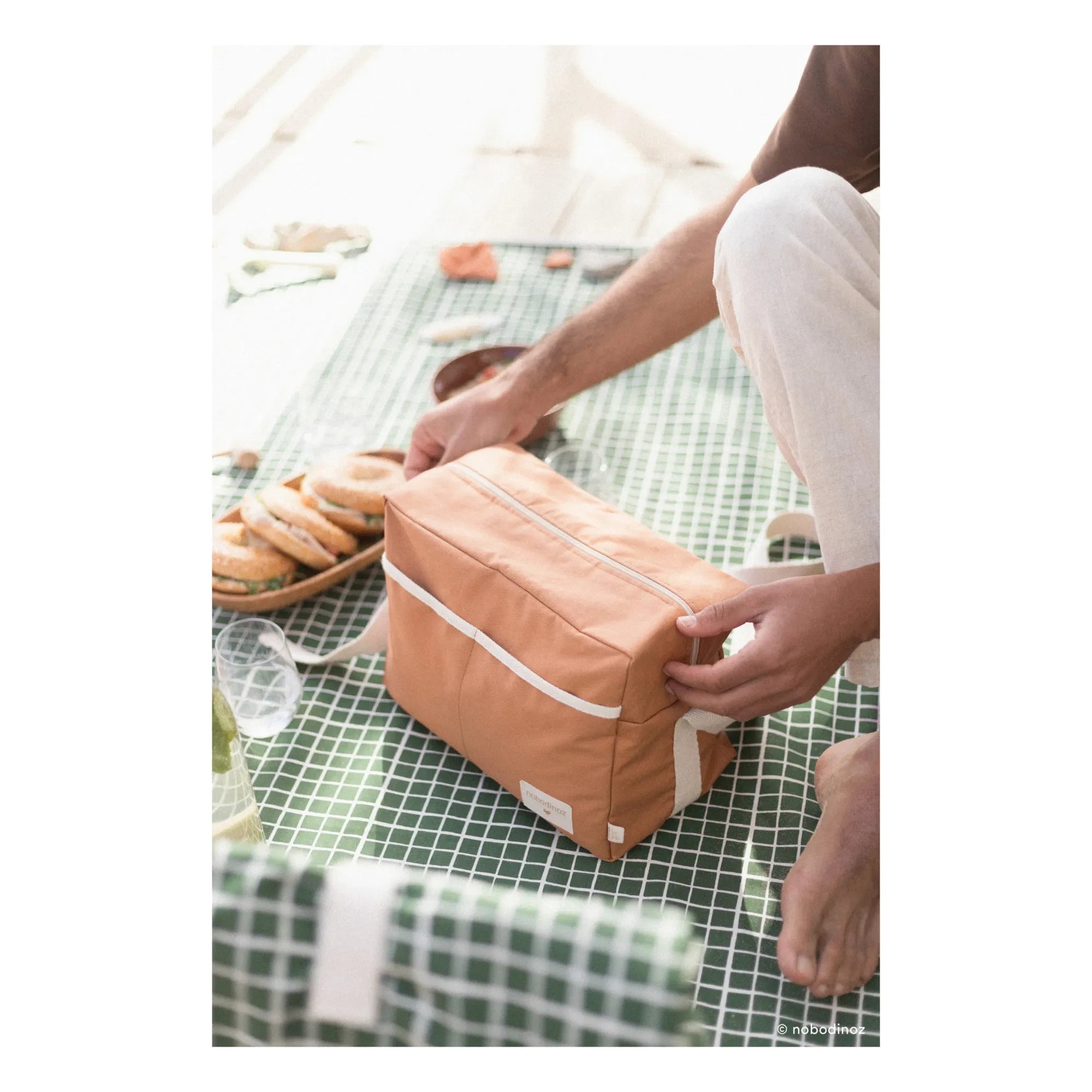 Nobodinoz - Mantel de picnic Sunlight | Verde
