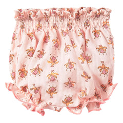 Cozmo - Bloomer con estampado de flores de algodón orgánico | Rosa empolvado