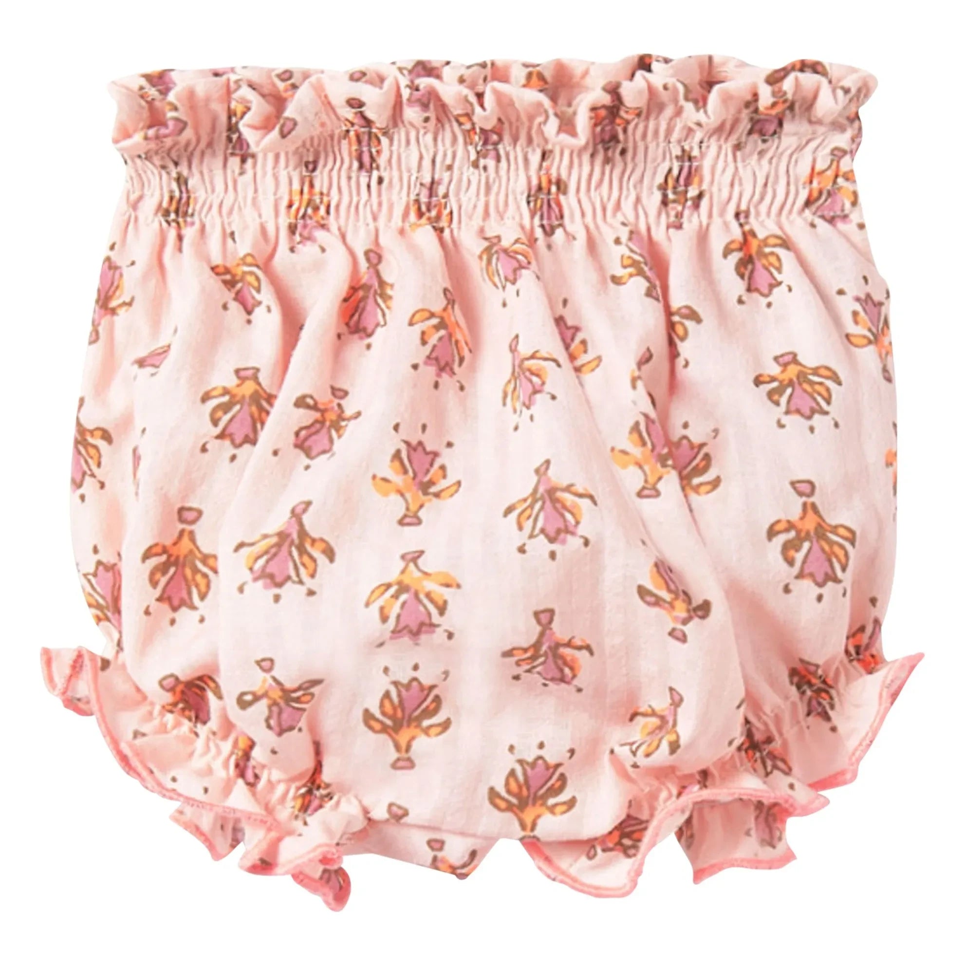 Cozmo - Bloomer con estampado de flores de algodón orgánico | Rosa empolvado