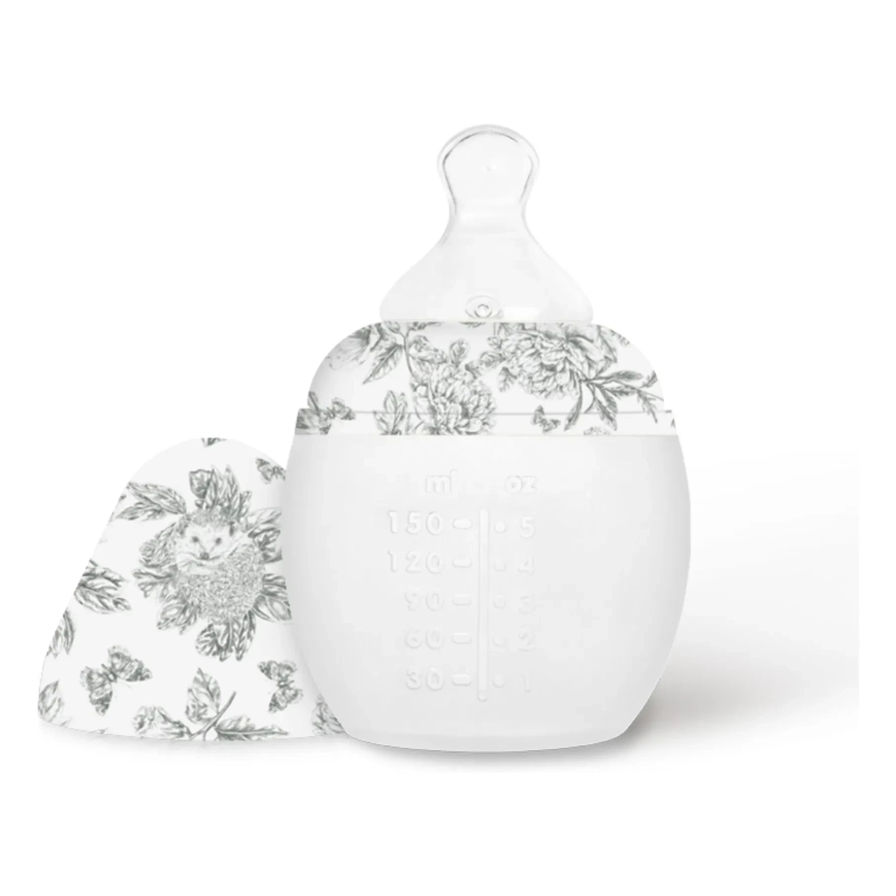 Elhée - Biberones de silicona médica Toile de Jouy y tetina fisiológica - Elhée x Tartine et Chocolat | Gris