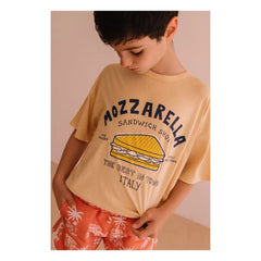 We Are Kids - Camiseta de algodón orgánico Dylan Mozzarella | Beige