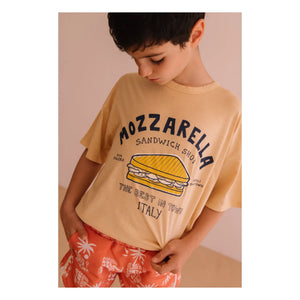 We Are Kids - Camiseta de algodón orgánico Dylan Mozzarella | Beige