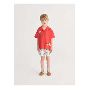 Bobo Choses - Shorts de tomate de algodón orgánico | Azul claro