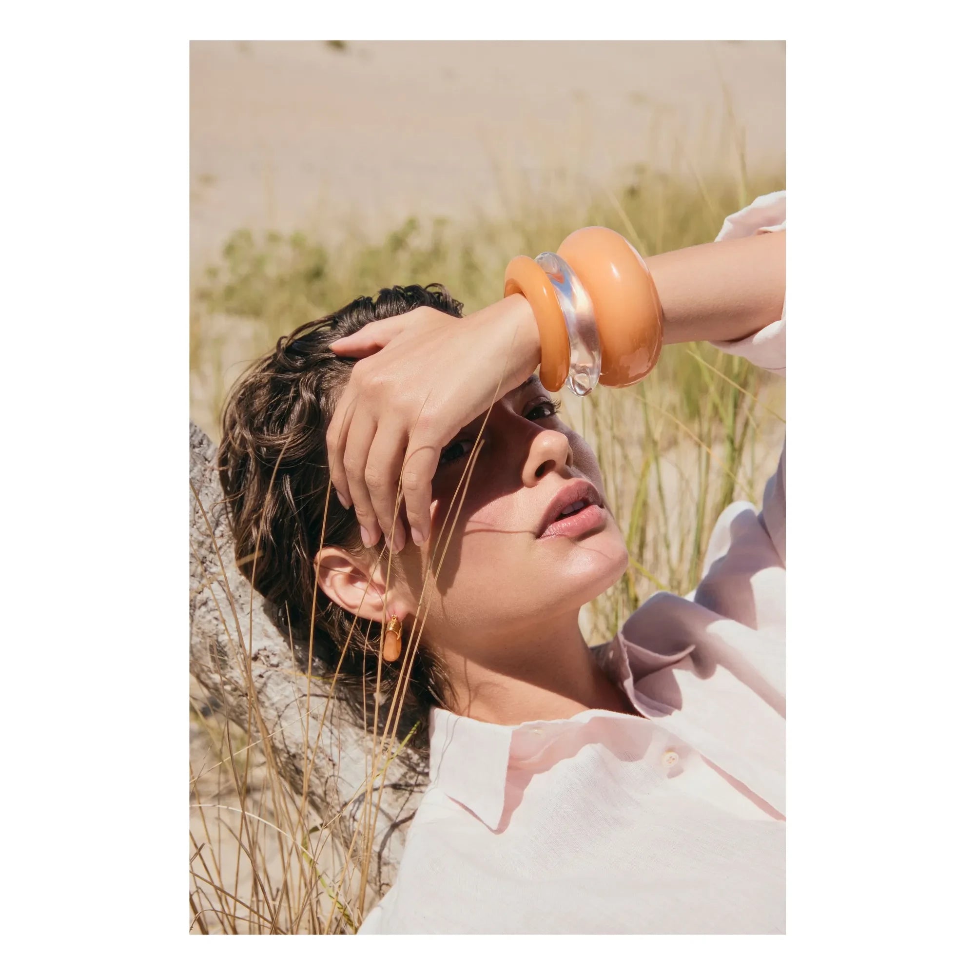 Lizzie Fortunato - Pendiente Mini Orgánico | Mandarina