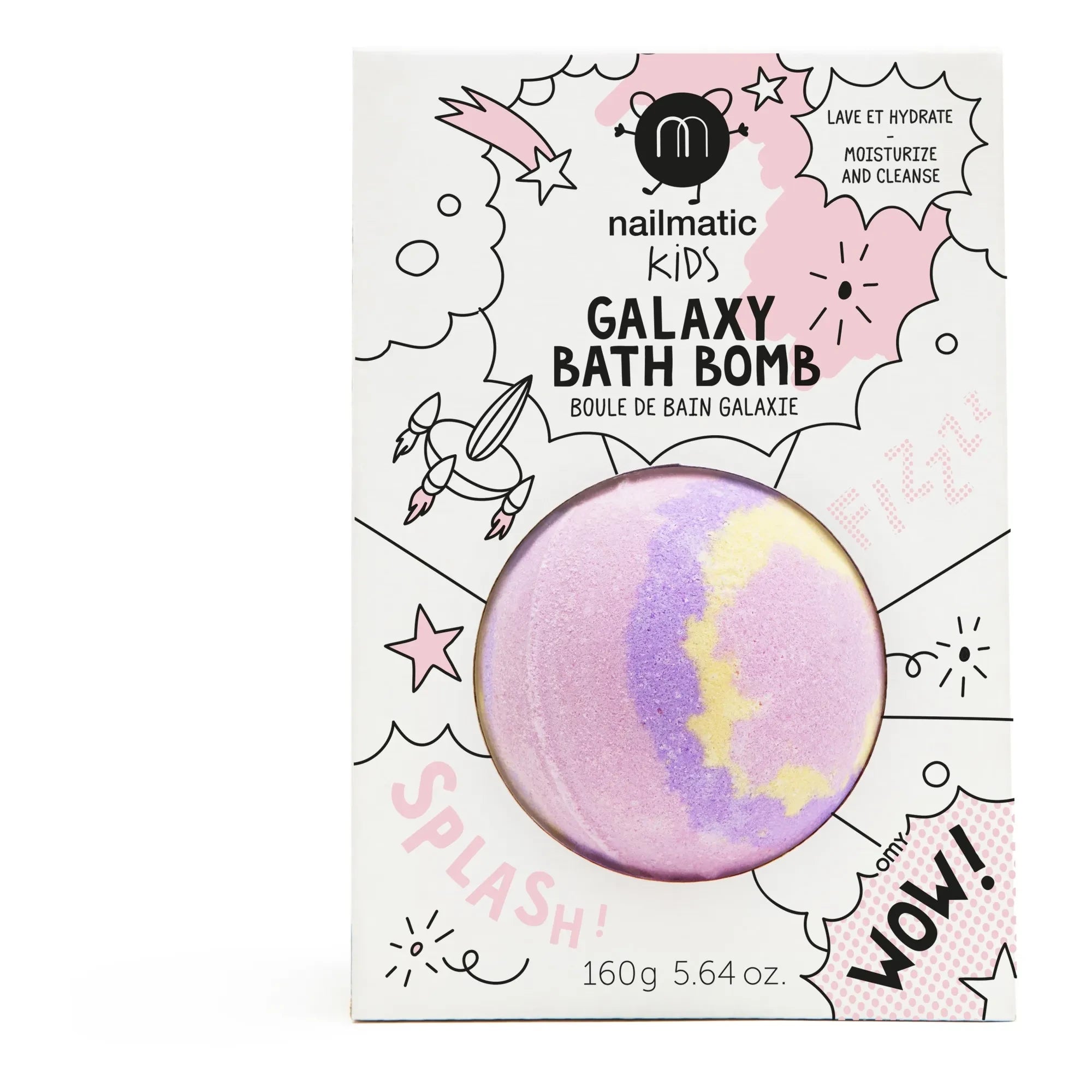 Nailmatic Kids - Bomba de baño Super Nova - 160 g | Rosa