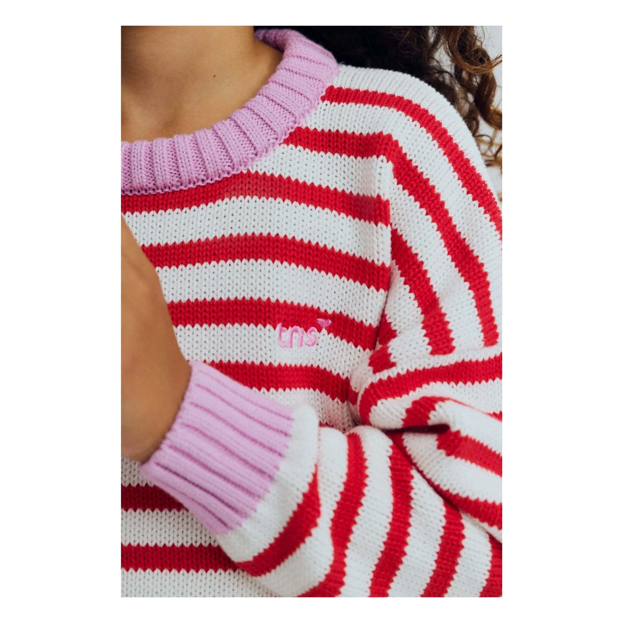 the new society - Jersey de rayas Marigold | Rojo