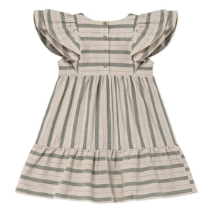 Fliink - Vestido de lino a rayas Vira | Crudo