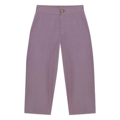 birinit - Pantalón de Gasa de Algodón Orgánico Antiguo de Corte Ancho | Visón