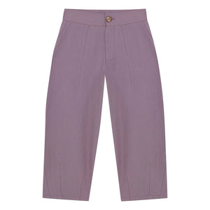 birinit - Pantalón de Gasa de Algodón Orgánico Antiguo de Corte Ancho | Visón