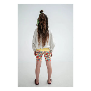 Repose AMS - Pantalón corto de ciclista con estampado floral de fibra reciclada | Amarillo pálido