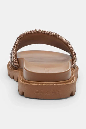 Coach Brynn Crystal Signature Slide Sandalia Plana para Mujer