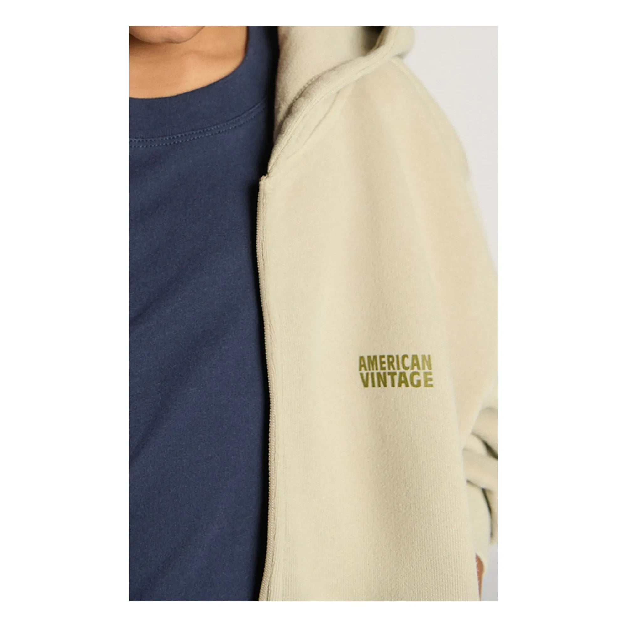 American Vintage - Sudadera con cremallera Izubird | Gris claro