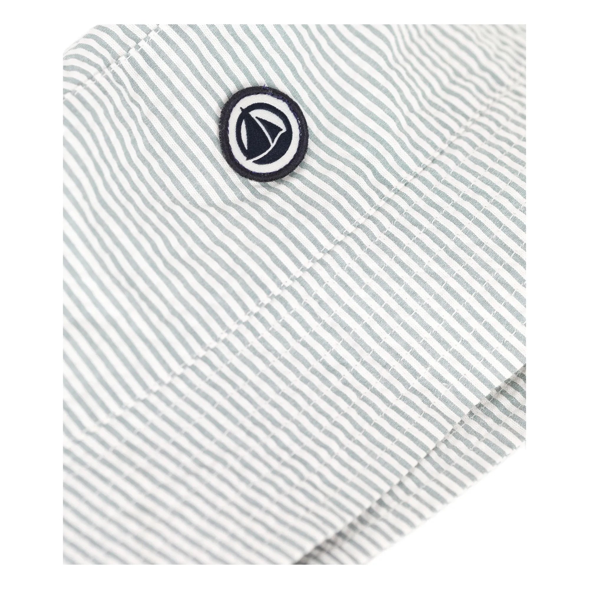 Petit Bateau - Sombrero bob a rayas de algodón orgánico | Verde