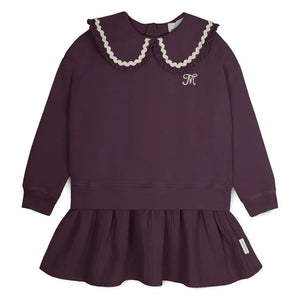 Mipounet - Vestido con cuello Peter Pan Luna | Berenjena
