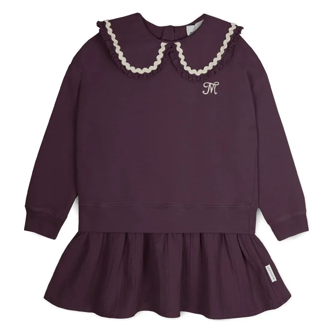 Mipounet - Vestido con cuello Peter Pan Luna | Berenjena