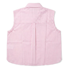 Finger in the nose - Ella Camisa sin mangas a rayas | Rosa claro