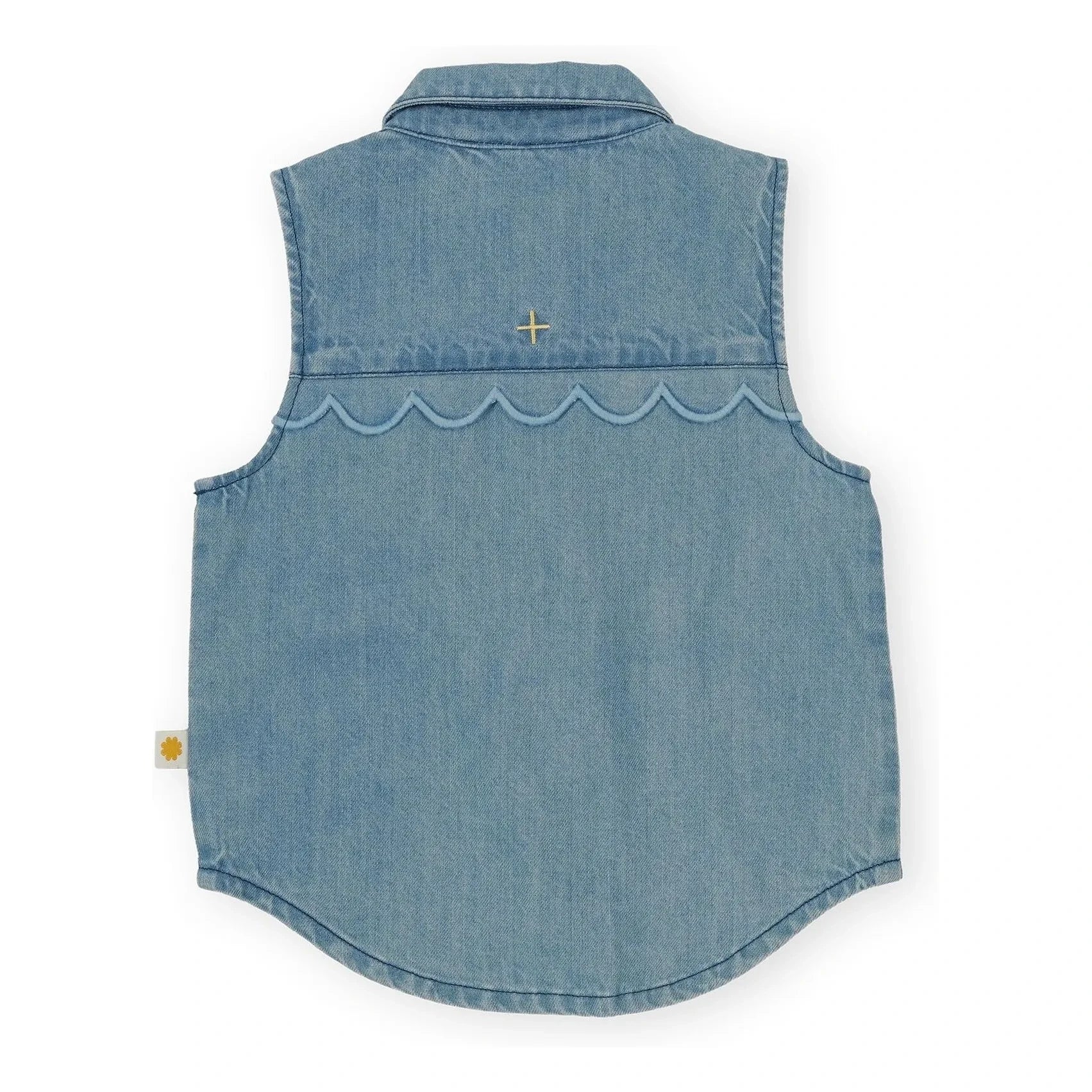 Goldie + Ace - Chaleco Chambray Sin Mangas | Azul