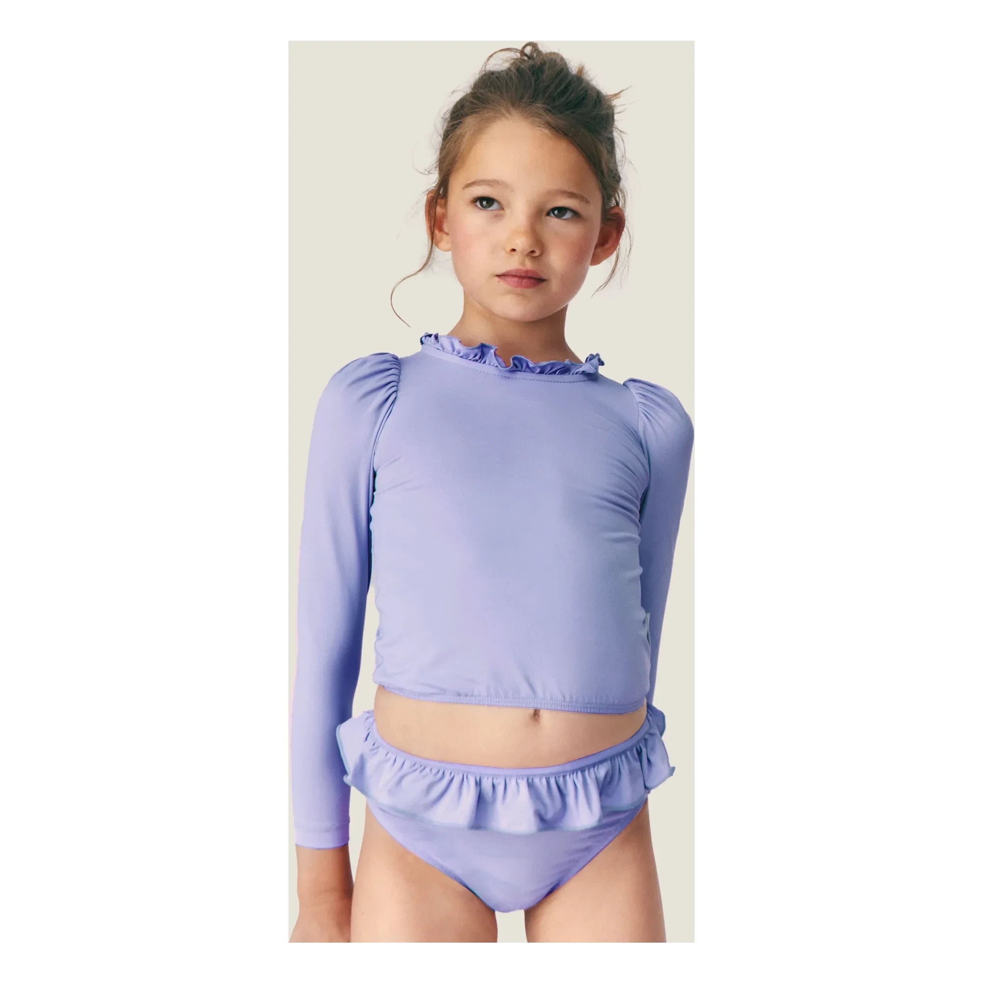 Mipounet - Traje de baño de manga larga rosa | Morado
