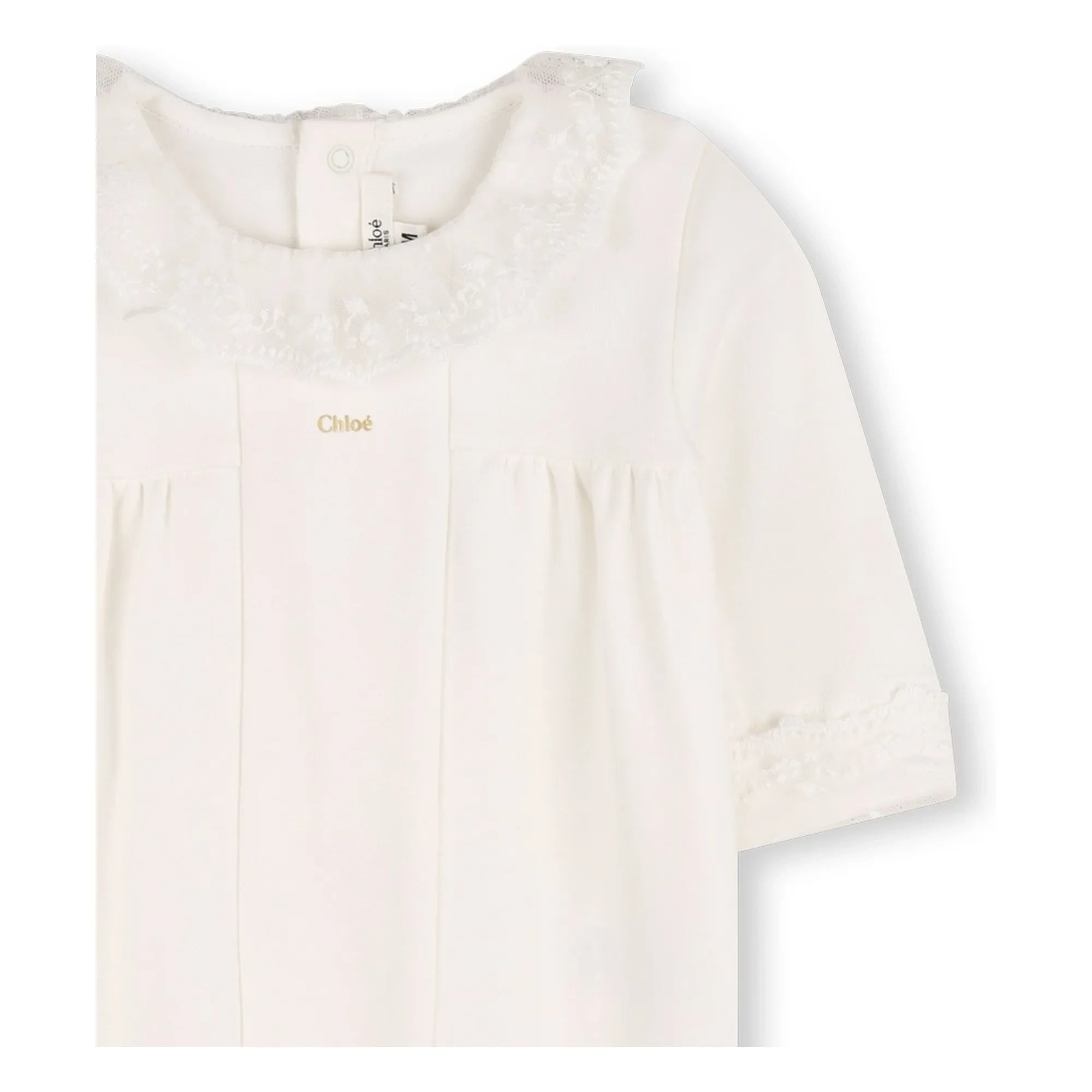 Chloé - Set de pijama y manta de algodón orgánico | Blanco
