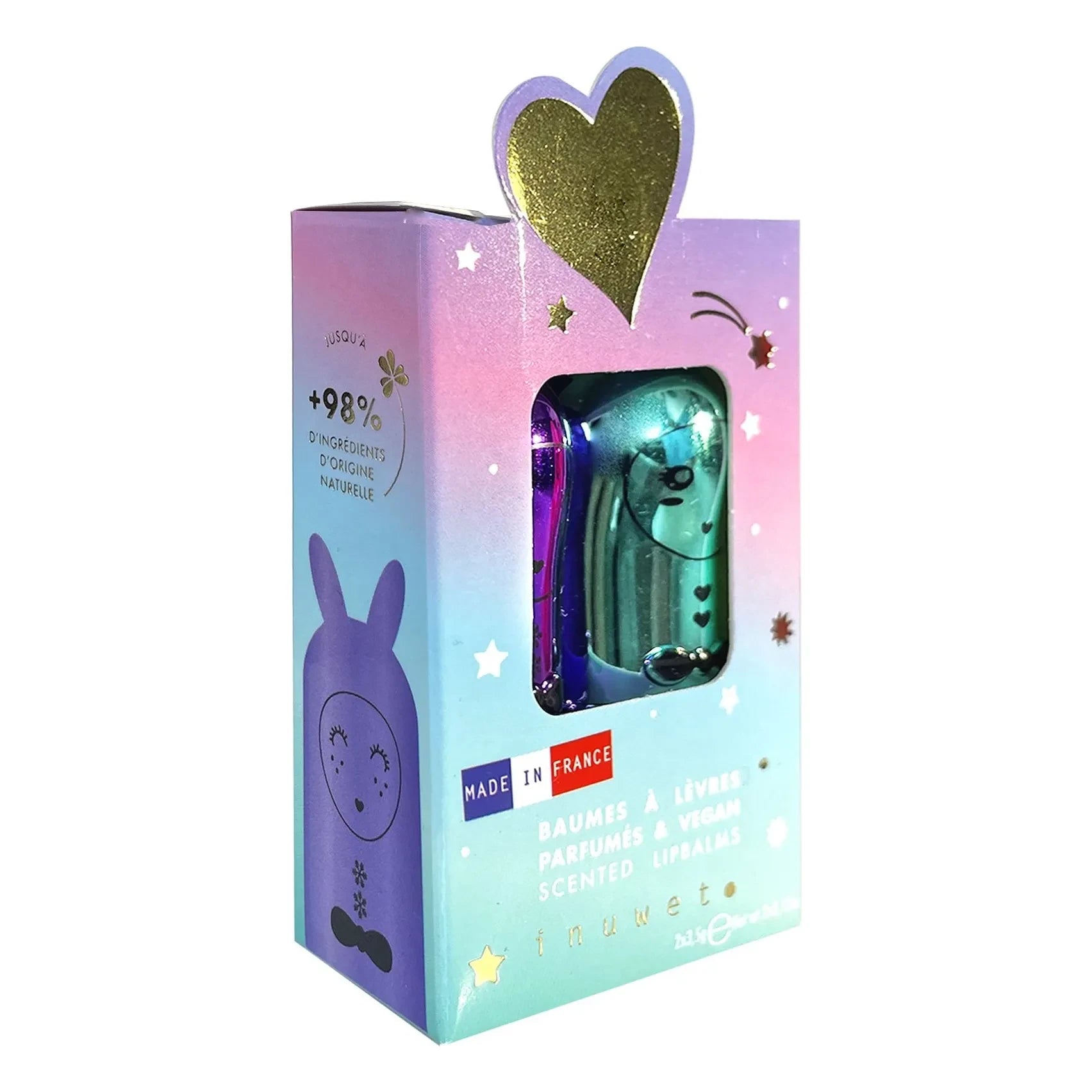 Inuwet - Bálsamo Labial Rainbow Navidad - Set de 2 unidades