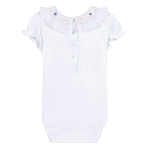 Tartine et Chocolat - Body con cuello bordado floral | Blanco