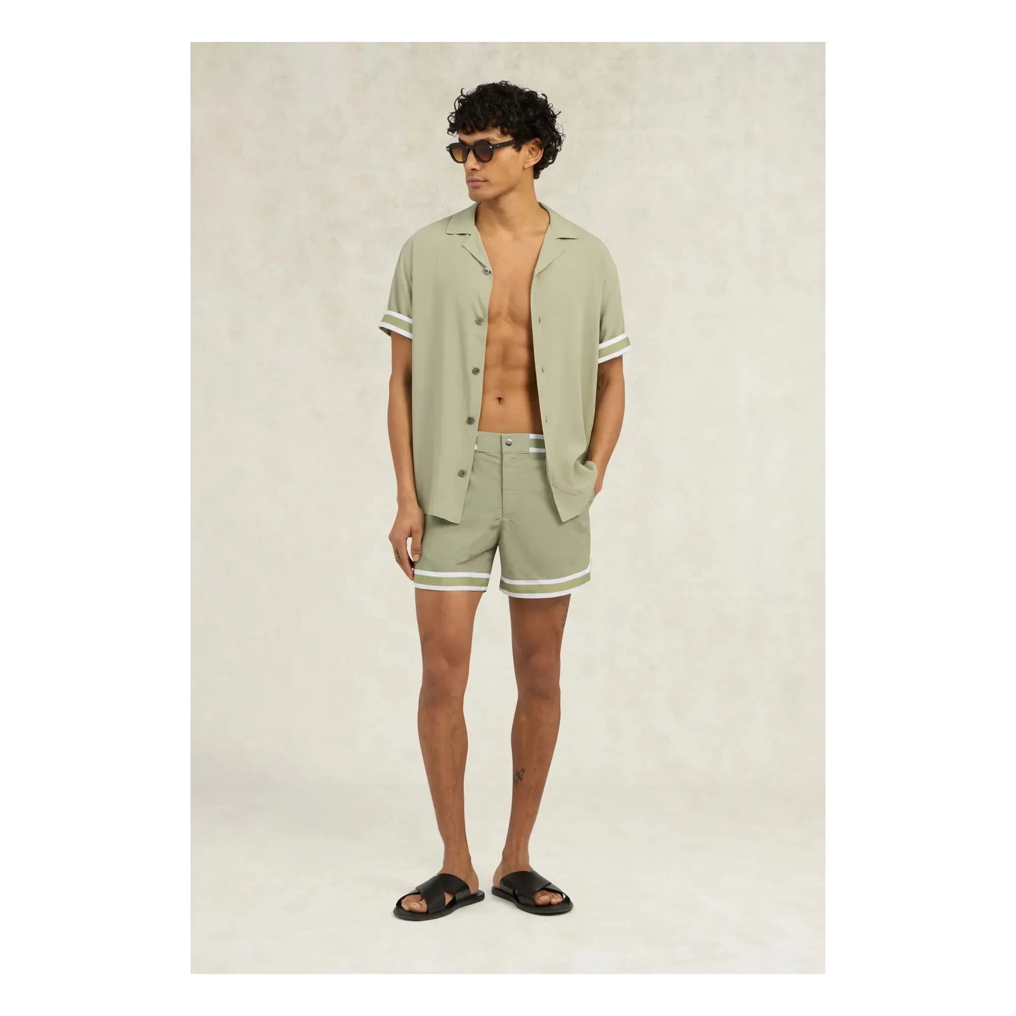 Ché Studios - CAMISA VALBONNE | Beige - Verde