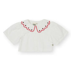 Goldie + Ace - Blusa corta fresa | Marfil