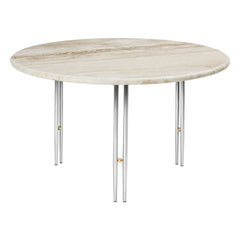 Gubi - Mesa de centro IOI, base de cromo D70 cm, GamFratesi | Cromo