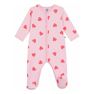 Petit Bateau - Pijama PB Corazones Buen Sueño | Rosa