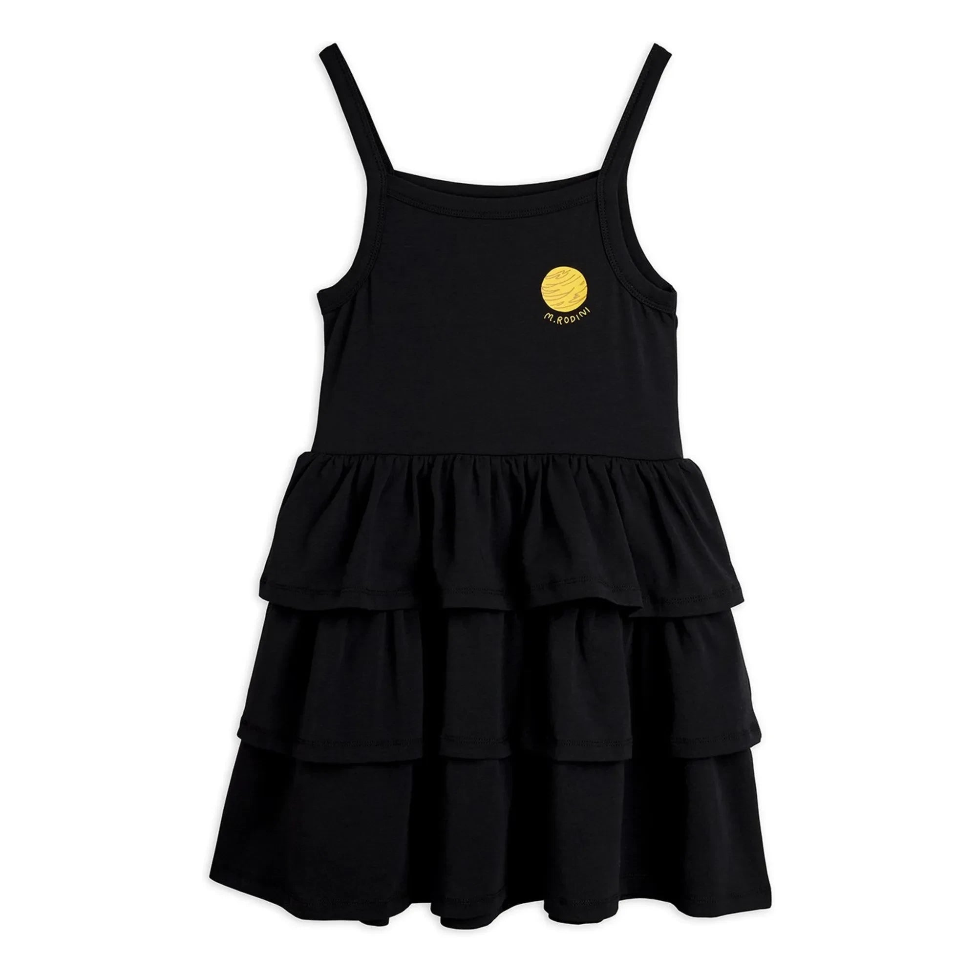 Mini Rodini - Vestido de algodón orgánico Planète | Negro