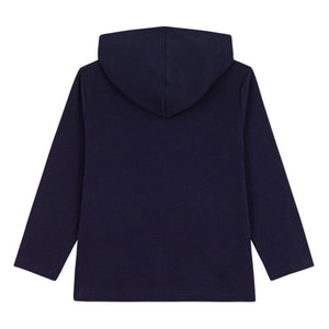 Petit Bateau - Sudadera con capucha y cremallera | Azul marino