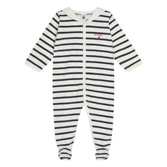 Petit Bateau - Pijama de dormir de algodón orgánico estilo marinero | Blanco