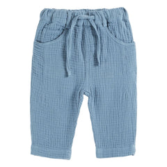 Emile et Ida - Pantalones de gasa de algodón | Azul grisáceo