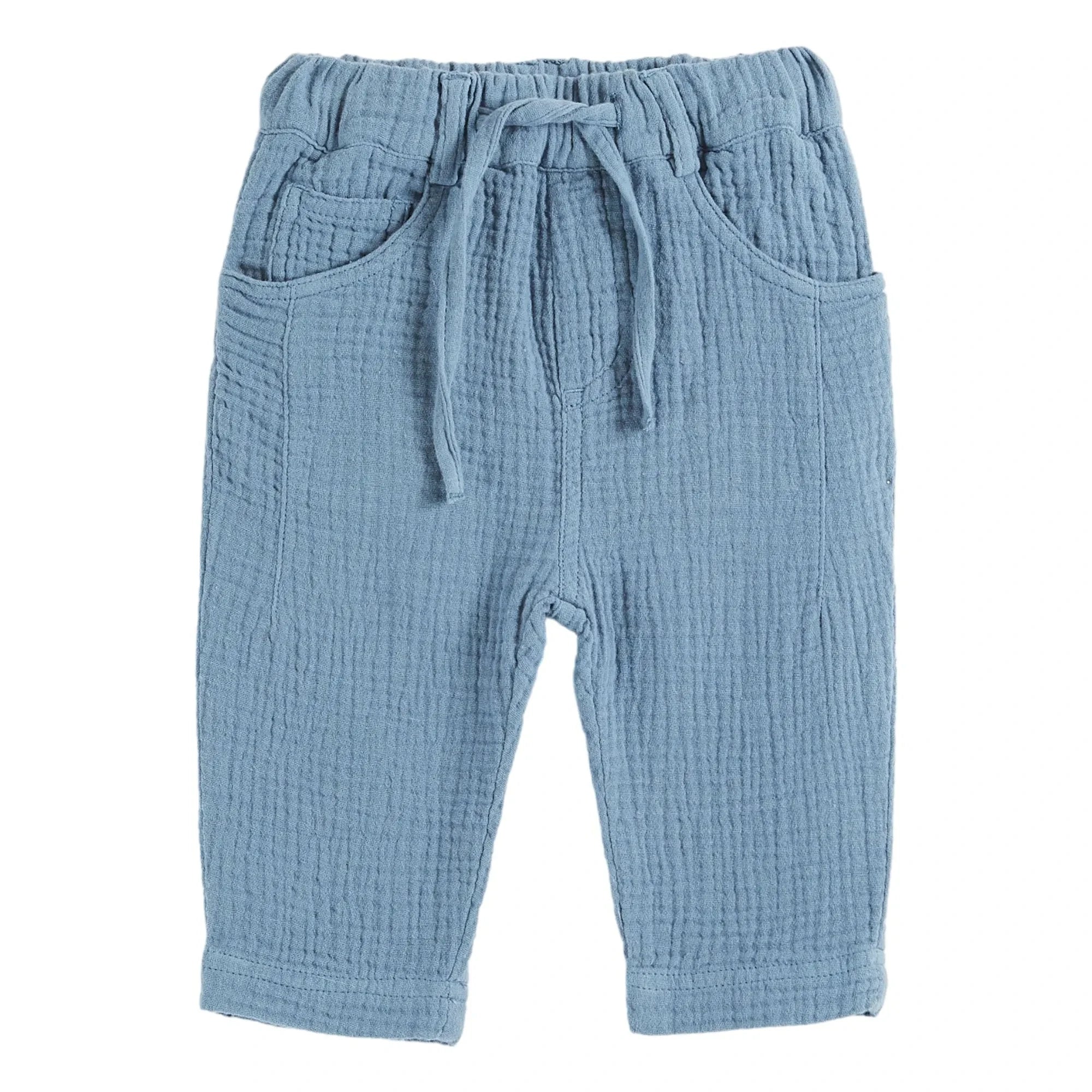 Emile et Ida - Pantalones de gasa de algodón | Azul grisáceo