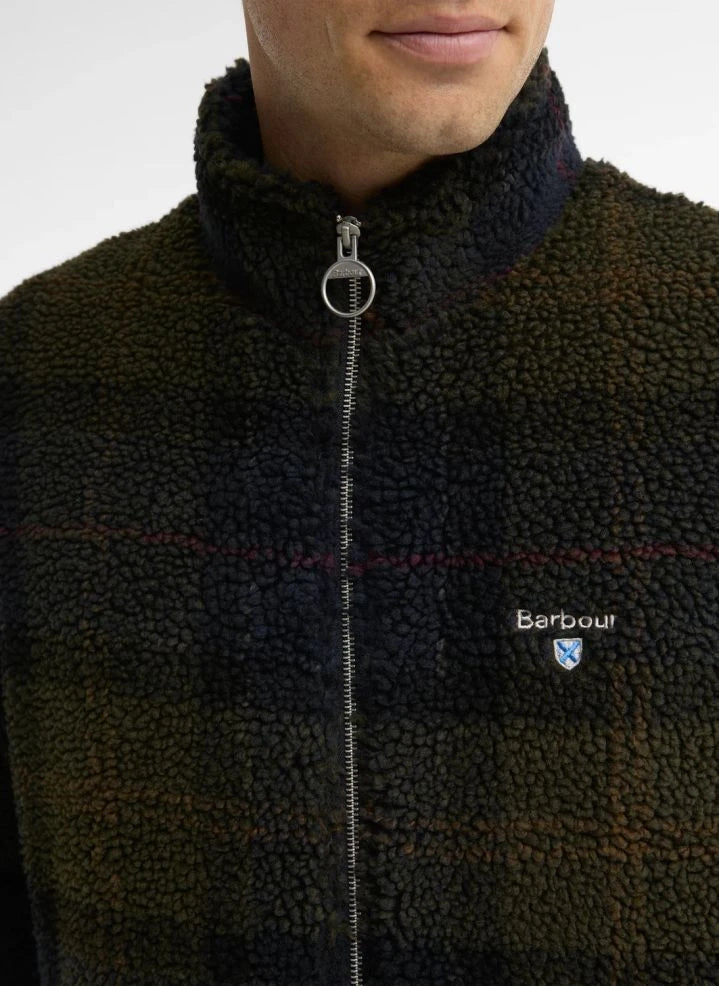 Barbour - Chaqueta de Polar con Cremallera a Cuadros | Caqui
