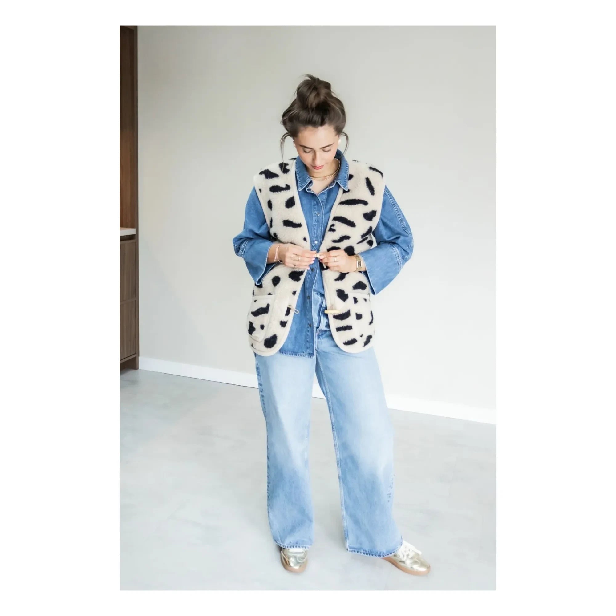 Alwero - Chaleco sin mangas Alpen Cheetah - Colección adulto | Beige