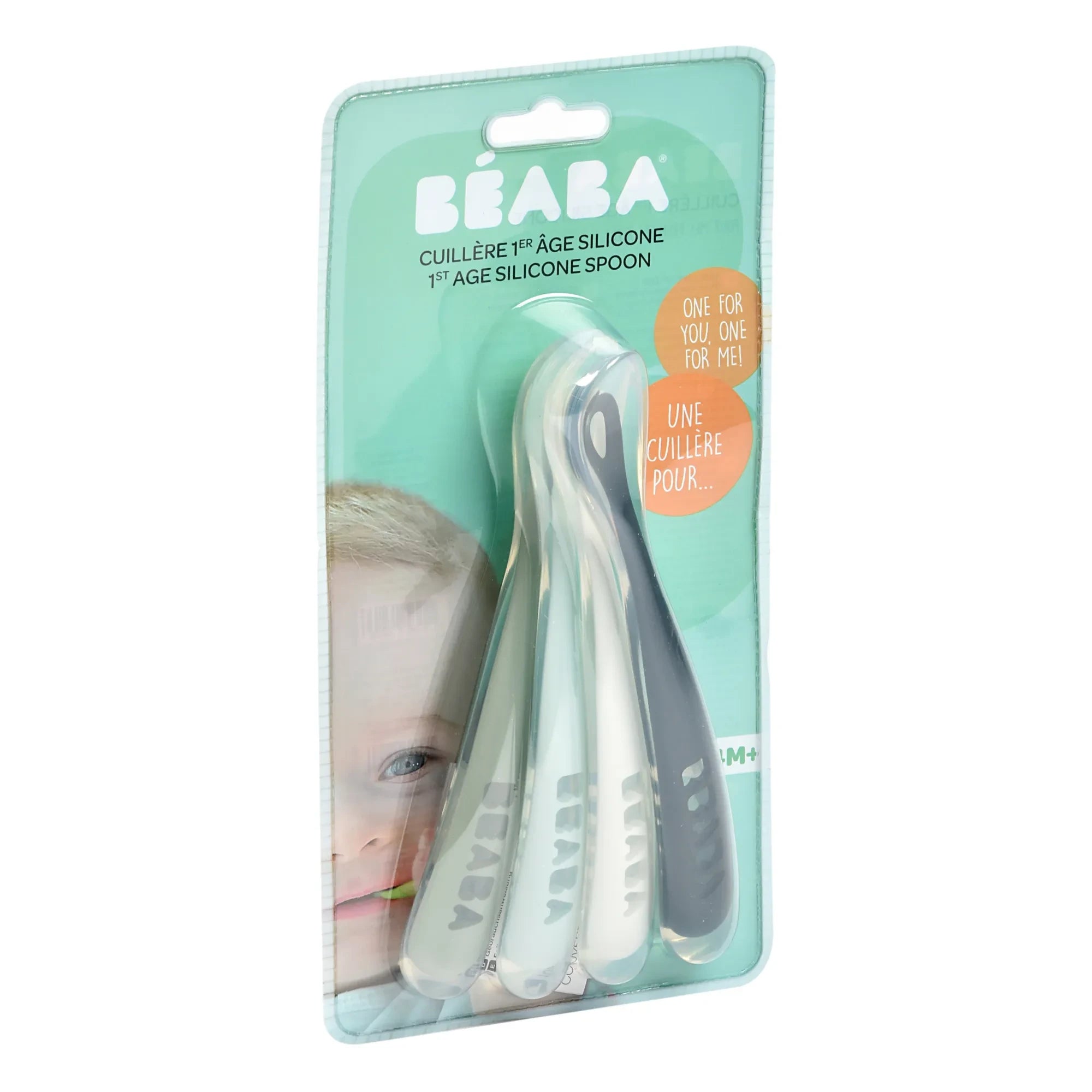 Béaba - Cucharas de silicona suave para bebés - Set de 4